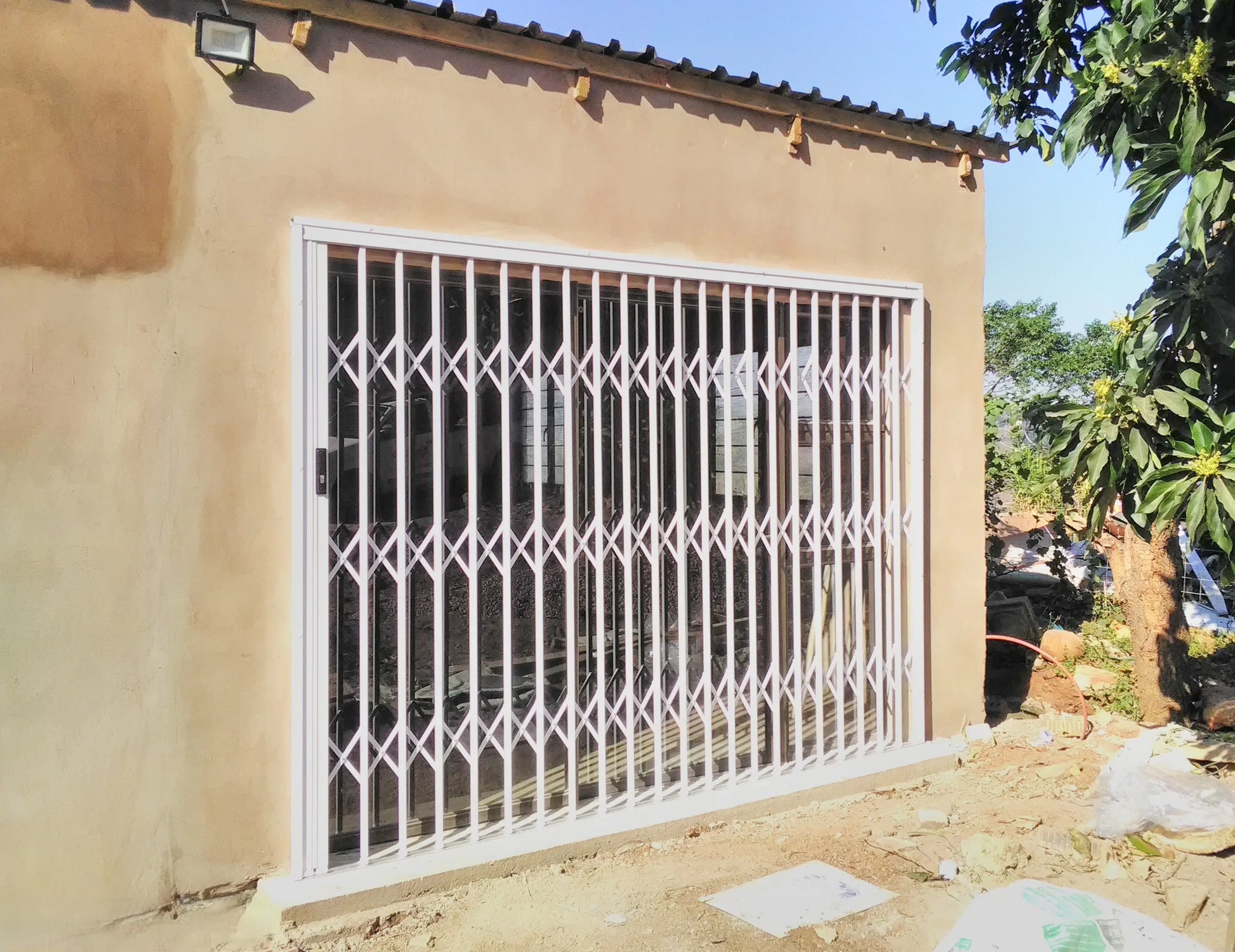 Aluglide Retractable Security Gate 3000mm Wide x 2150mm High (C) - Commercial, Doors, Gates, Residential, Retractable Security Gate - White DIY XPANDA