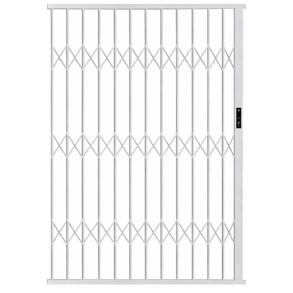 Aluglide Retractable Security Gate 2200mm Wide x 2150mm High (B) - Commercial, Doors, Gates, Residential, Retractable Security Gate - White DIY XPANDA