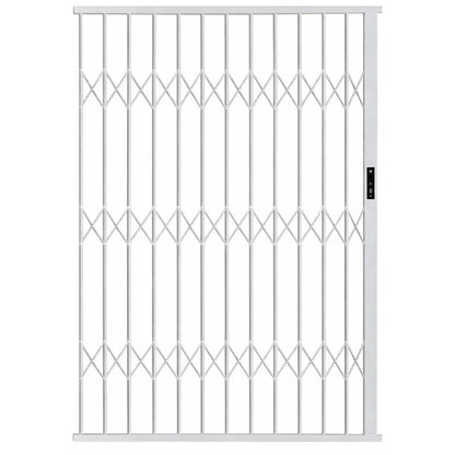 Aluglide Retractable Security Gate 2200mm Wide x 2150mm High (B) - Commercial, Doors, Gates, Residential, Retractable Security Gate - White DIY XPANDA