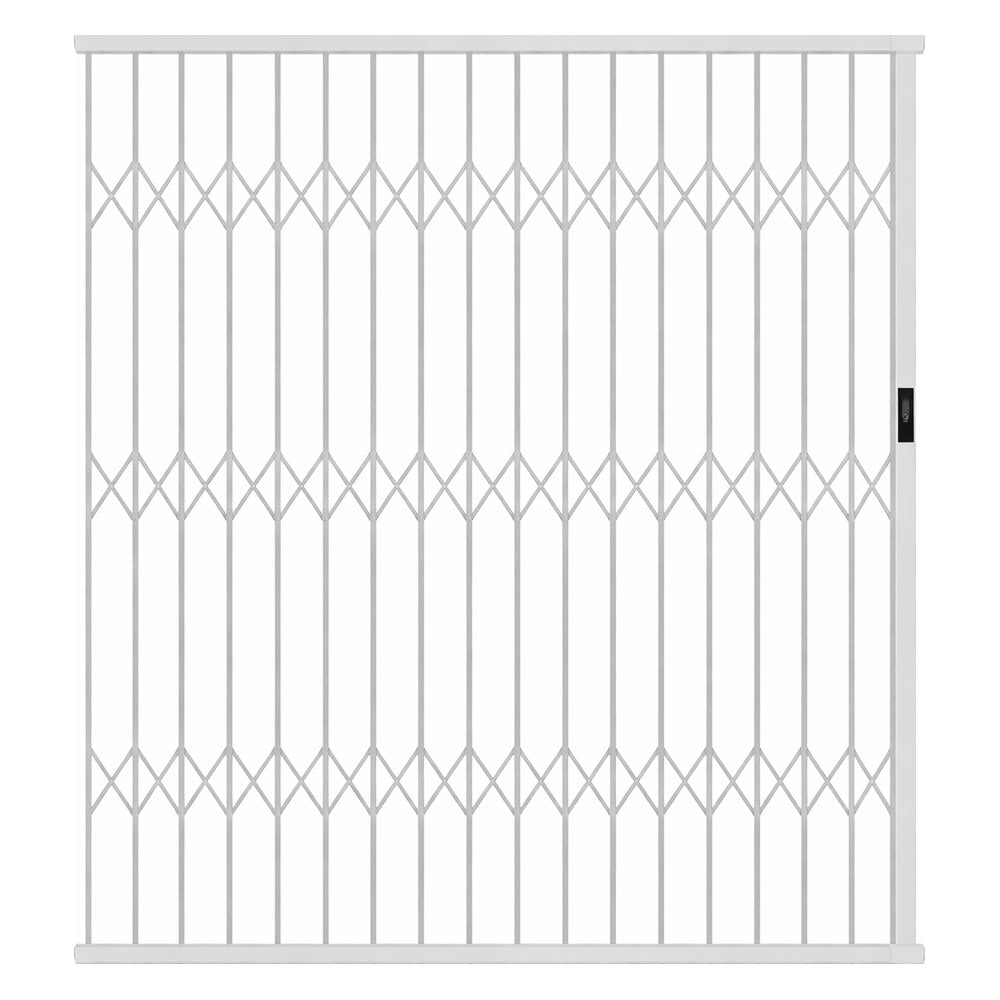 Aluglide Retractable Security Gate 1500mm Wide x 2150mm High (A) - Commercial, Doors, Gates, Residential, Retractable Security Gate - White DIY XPANDA