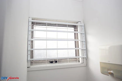 Extendable Window Bars | 5 Square Bars | 630-1100mm Wide x 540mm High (E) - Commercial, Residential, Window Bars, Windows - Black DIY XPANDA