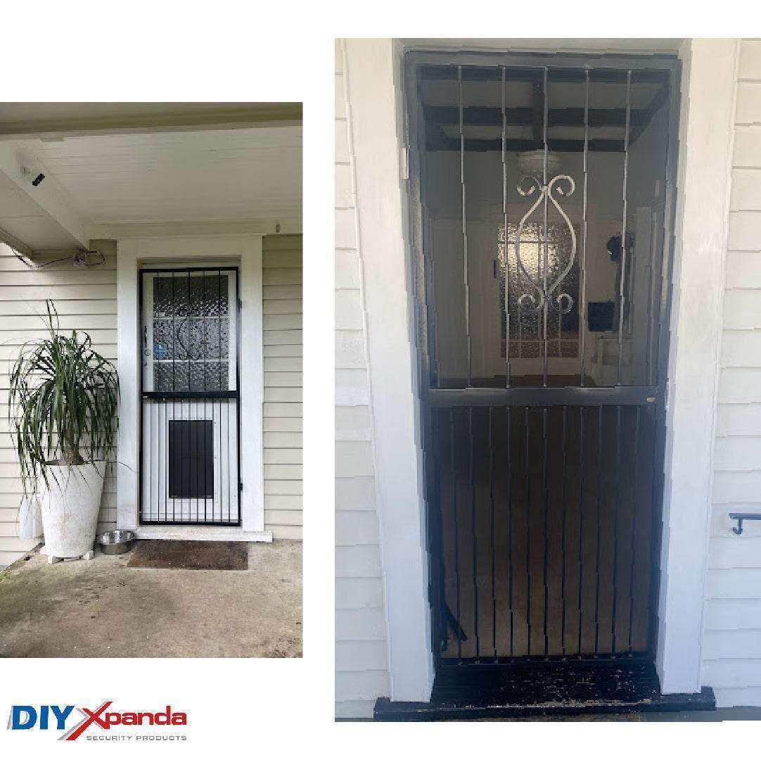 Regal Steel Security Gate 770mm Wide x 1950mm High - Commercial, Gates, metal security gate, Residential - White DIY XPANDA