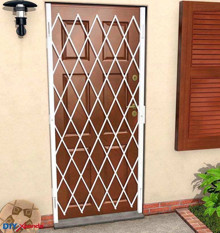 Saftidor retractable security grille installed on residential doorway