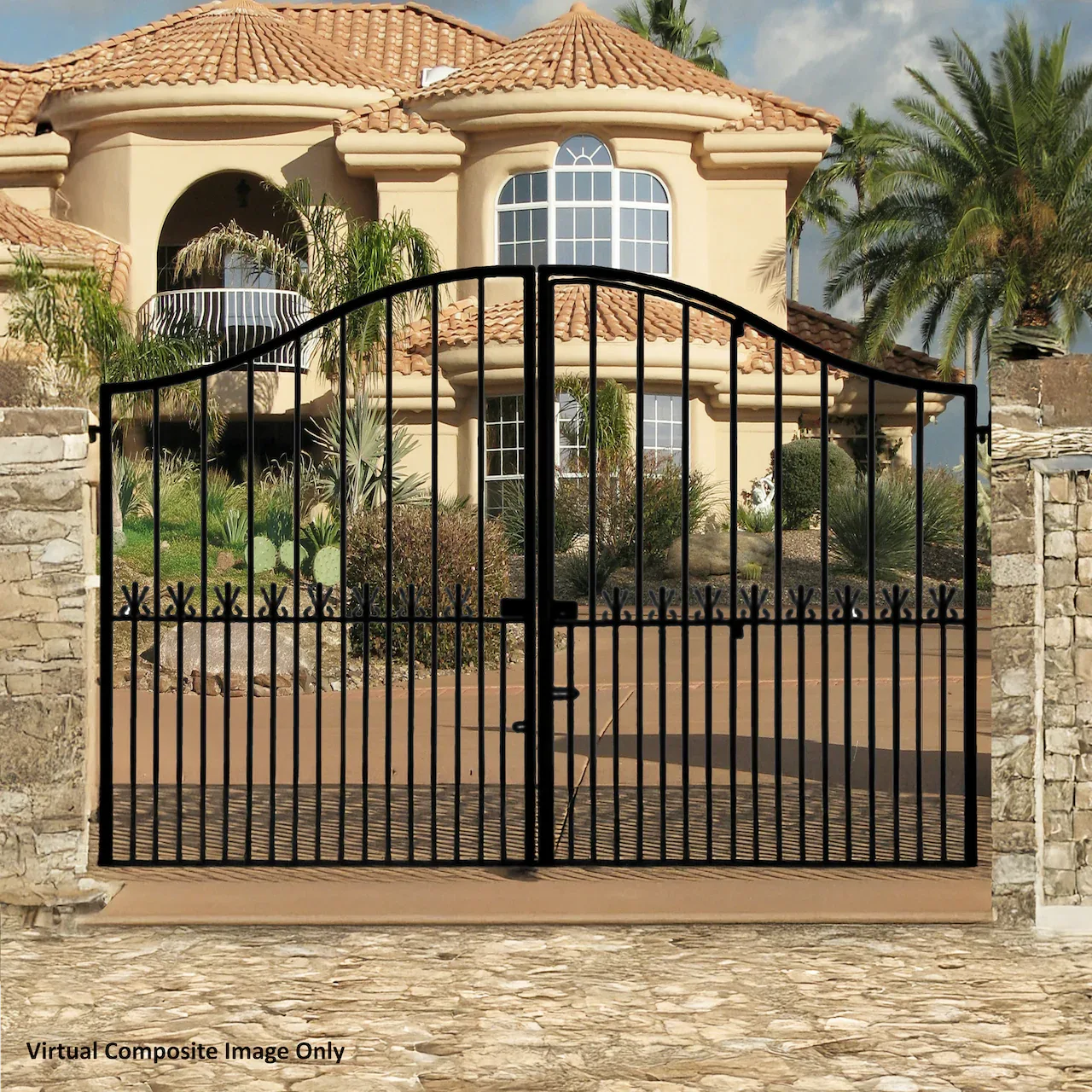 Induna Steel Driveway Gate 3000mm Wide x 2000mm High (Ref 19P) - Commercial, Gates, Residential - Black DIY XPANDA