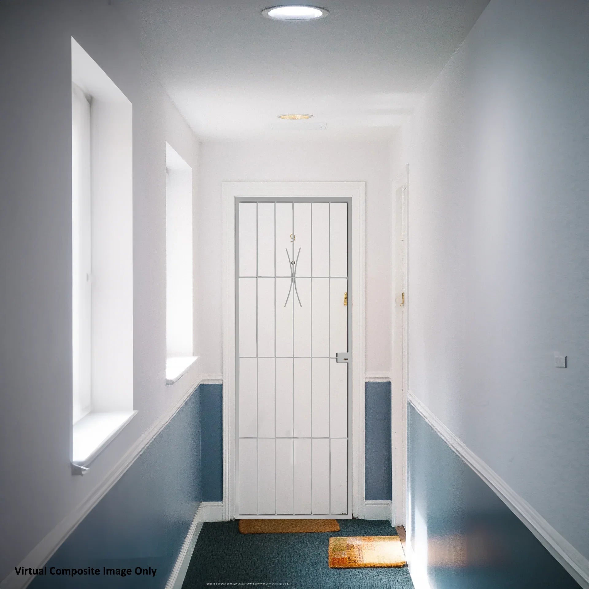 Sibaya Steel Security Gate 770mm Wide x 1950mm High - Commercial, Gates, metal security gate, Residential - White DIY XPANDA