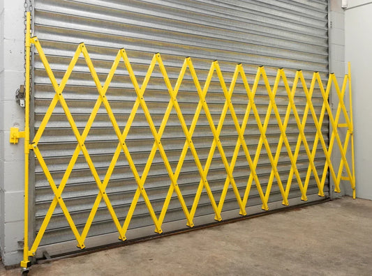 Expandable Barrier Yellow 8m Wide 2.0m High (G) - Commercial, Expandable Barrier, Gates, Residential - Yellow DIY XPANDA