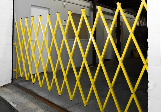 Expandable Barrier Yellow 8m Wide 2.0m High (G) - Commercial, Expandable Barrier, Gates, Residential - Yellow DIY XPANDA