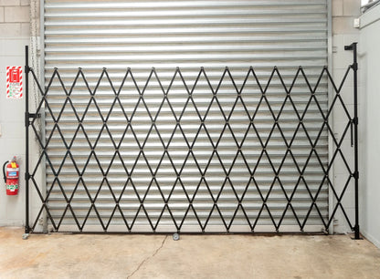 Expandable Barrier Black 4m Wide 1.9m High (B) - Commercial, Expandable Barrier, Residential - Black DIY XPANDA