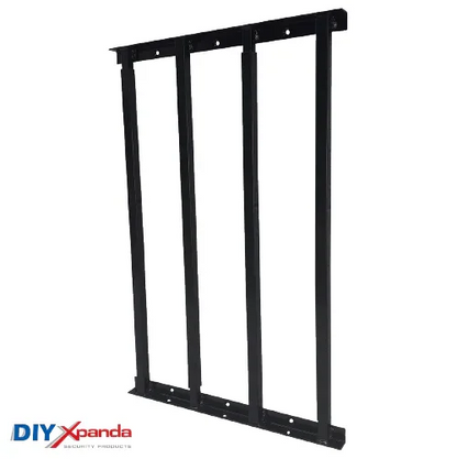 Extendable Window Bars | 4 Square Bars | 630-1100mm Wide x 420mm High (D) - Commercial, Residential, Window Bars, Windows - Black DIY XPANDA