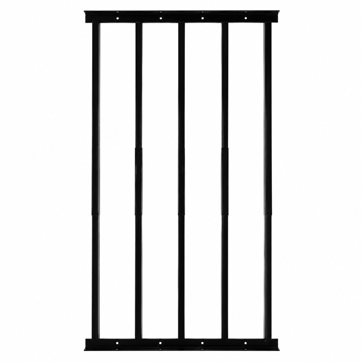 Extendable window bars with 5 square steel security bars for residential window protection