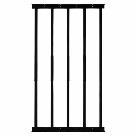 Extendable window bars with 5 square steel security bars for residential window protection