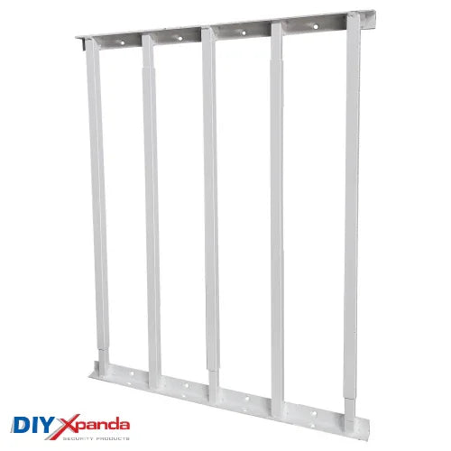 Extendable Window Bars | 5 Square Bars | 630-1100mm Wide x 540mm High (E) - Commercial, Residential, Window Bars, Windows - White DIY XPANDA