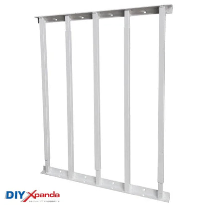 Extendable Window Bars | 5 Square Bars | 630-1100mm Wide x 540mm High (E) - Commercial, Residential, Window Bars, Windows - White DIY XPANDA