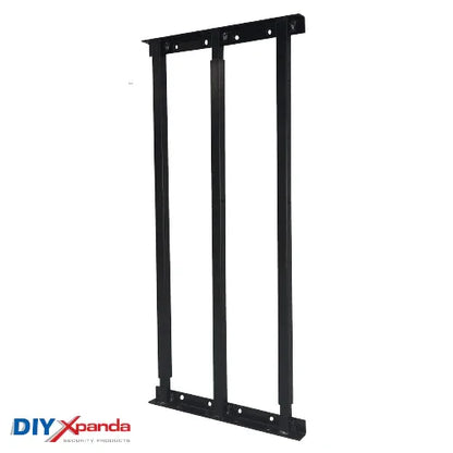 Extendable Window Bars | 3 Square Bars | 630-1100mm Wide x 300mm High (C) - Commercial, Residential, Window Bars, Windows - Black DIY XPANDA