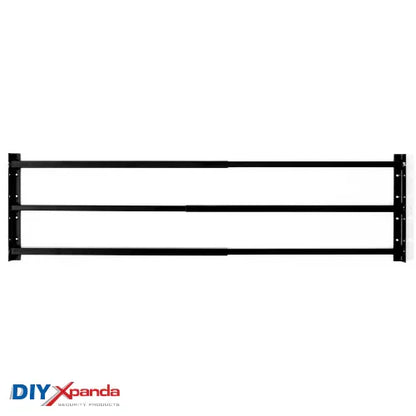 Extendable Window Bars | 3 Square Bars | 630-1100mm Wide x 300mm High (C) - Commercial, Residential, Window Bars, Windows - Black DIY XPANDA