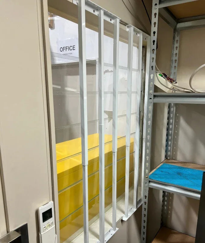 Extendable Window Bars | 3 Square Bars | 630-1100mm Wide x 300mm High (C) - Commercial, Residential, Window Bars, Windows - Black DIY XPANDA