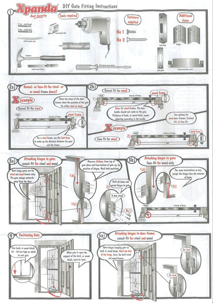 Homestyle Steel Shootbolt Security Gate 770mm x 1950mm High