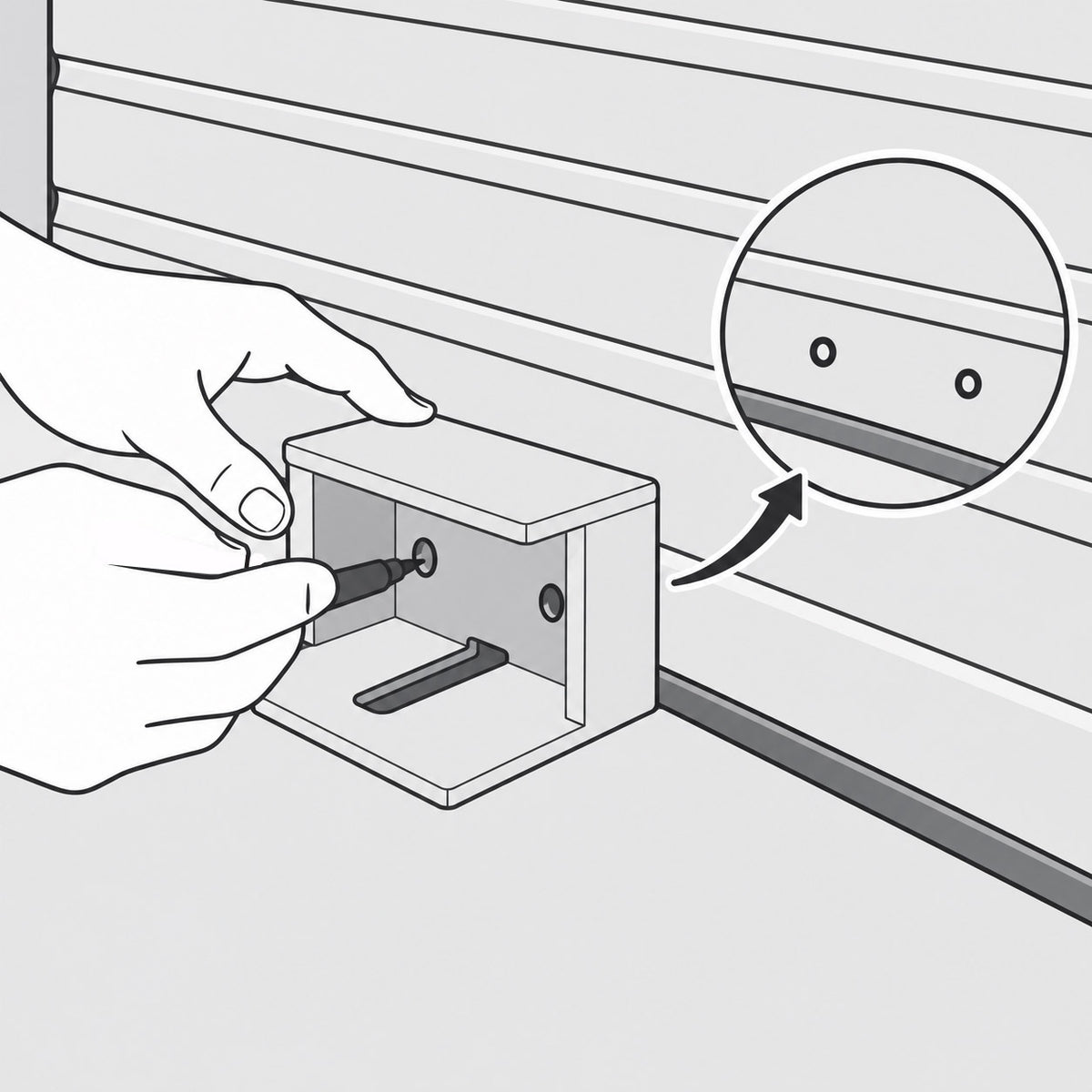 How to install RDF Roller Shutter Protection Lockdown with Removable Anchor step 1