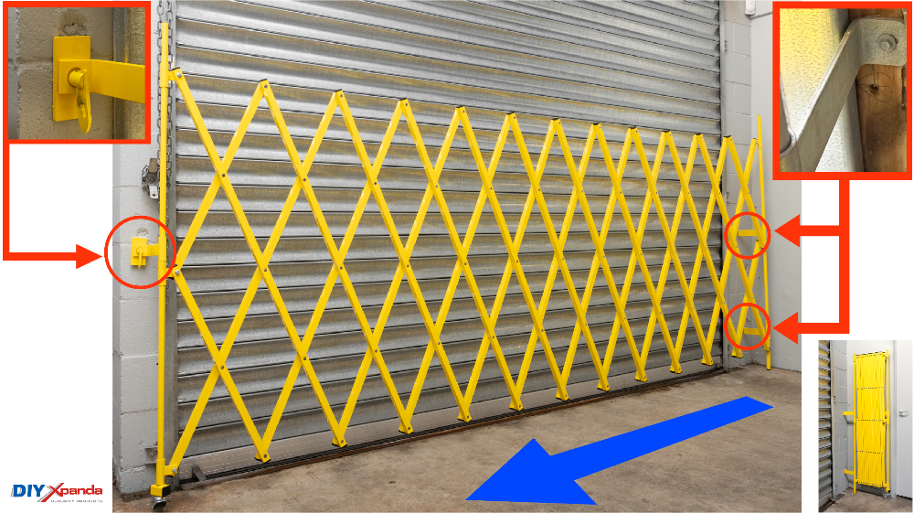 Expandable Barrier Yellow G 8000mm (W) 2000mm (H) - Commercial, Expandable Barrier, Gates, Residential - DIY XPANDA