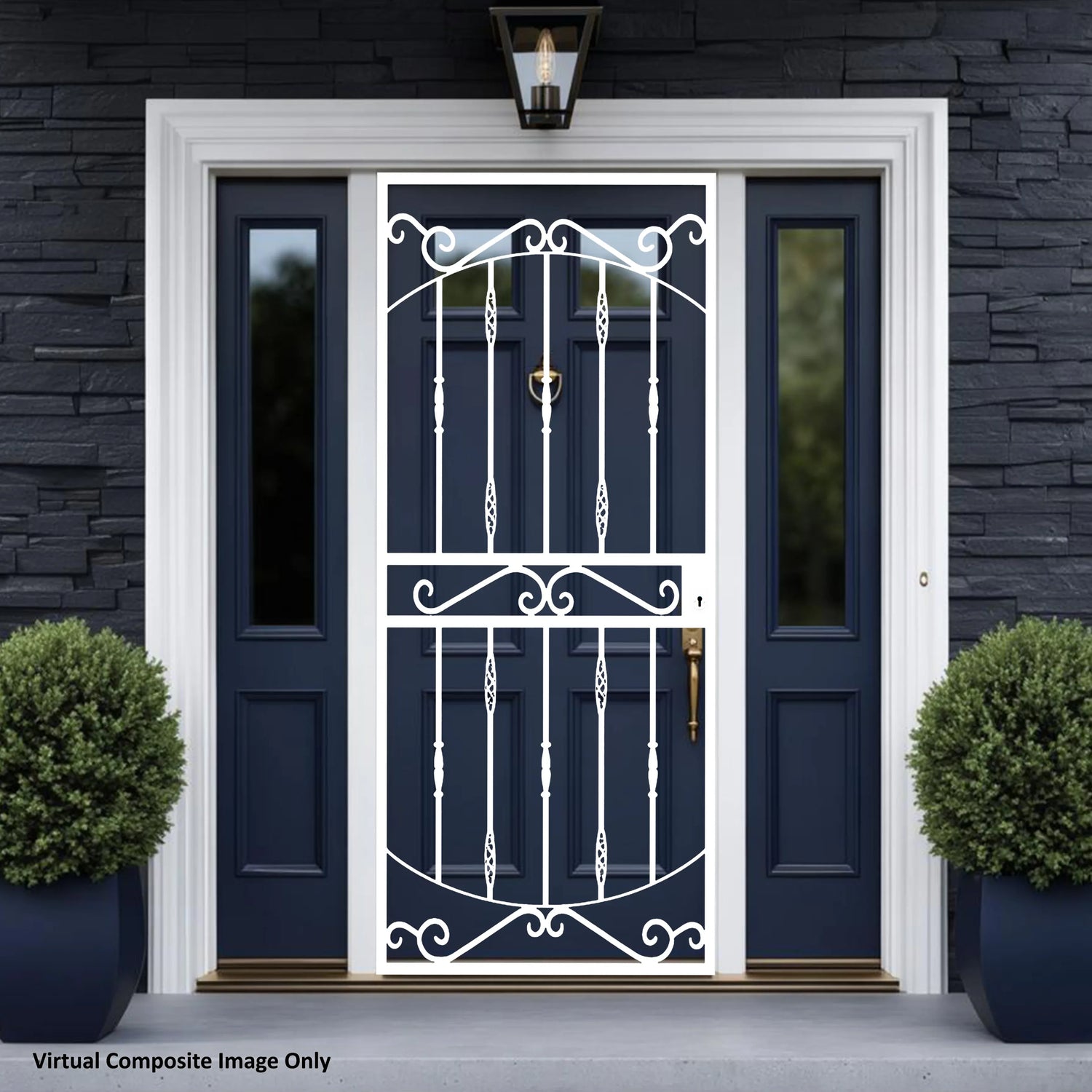 Renaissance Steel Security Gate 930mm Wide x 2000mm High - Commercial, Gates, metal security gate, Residential - White DIY XPANDA