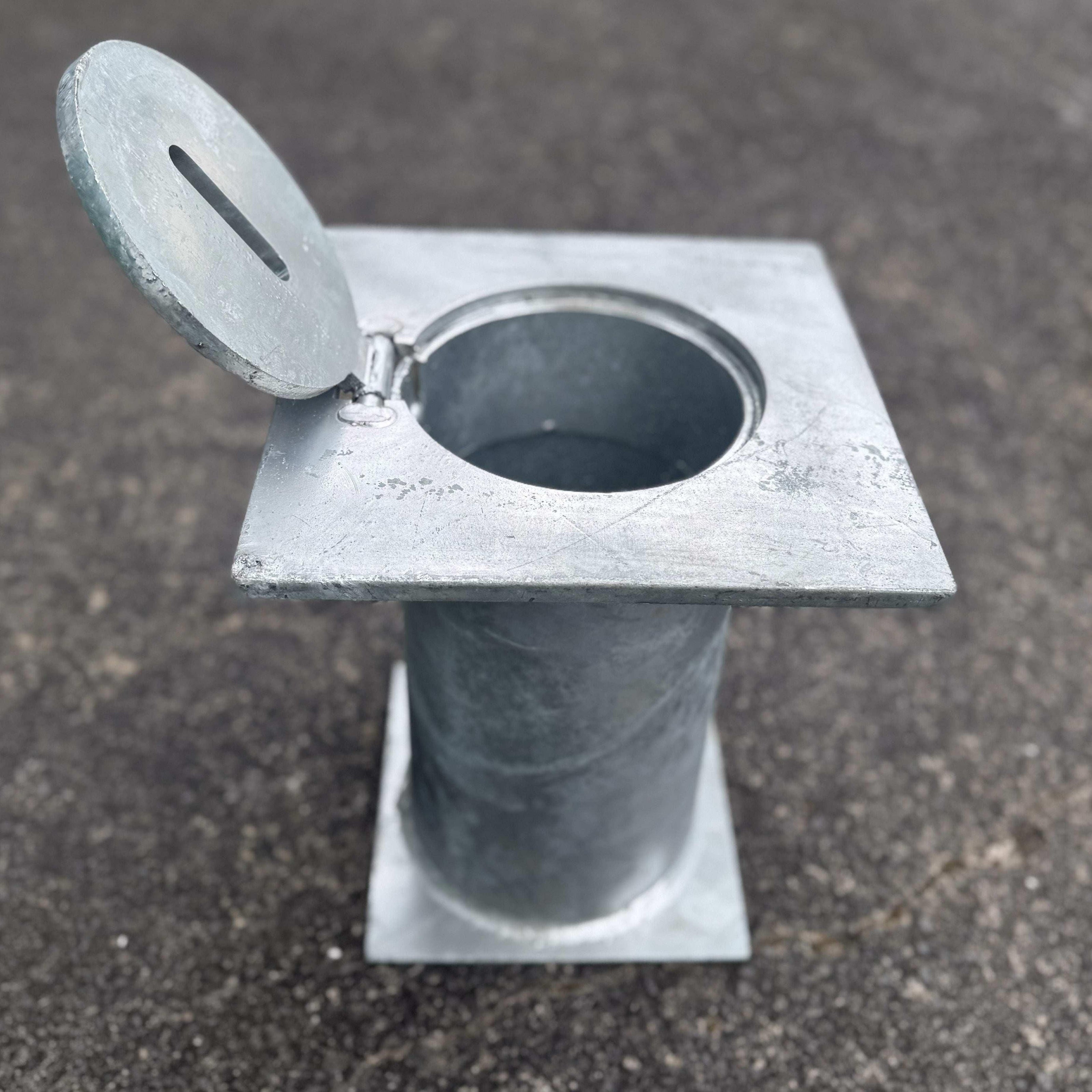 Removable Bollard Base Housing 10mm Steel Square Plate - Bollard, Bollard Base, Commercial, Gates, Residential - DIY XPANDA