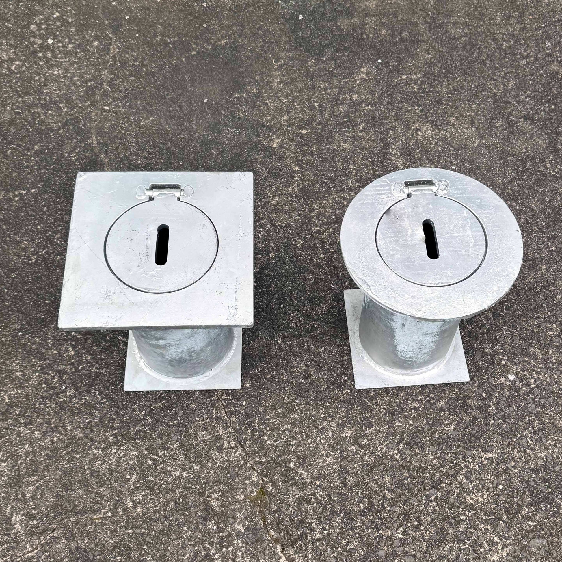 Removable Bollards Pipe and Base House Set - Bollard, Bollard Base, Commercial, Residential - Bollard Pipe & Square Base Set DIY XPANDA