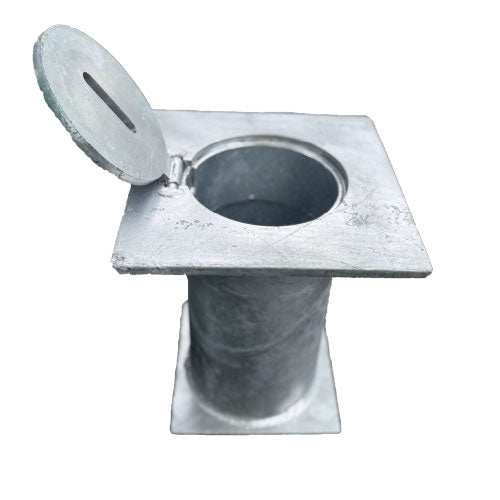Removable Bollard Base Housing 10mm Steel Square Plate - Bollard, Bollard Base, Commercial, Gates, Residential - DIY XPANDA