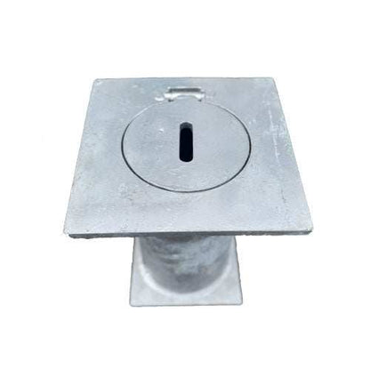 Removable Bollard Base Housing 10mm Steel Square Plate - Bollard, Bollard Base, Commercial, Gates, Residential - DIY XPANDA