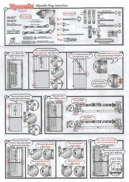 Renaissance Steel Security Gate 910mm Wide x 2000mm High