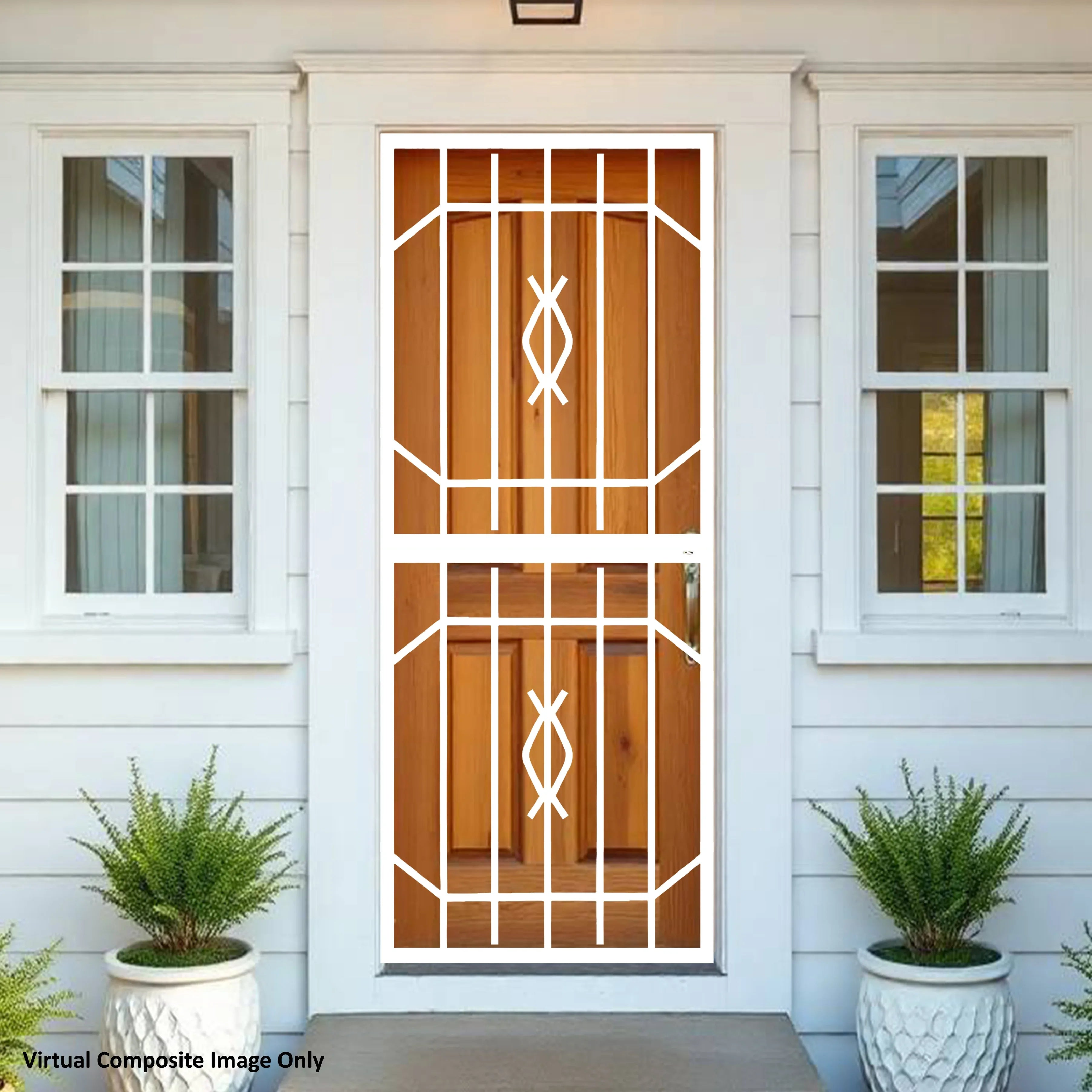 Trendi steel security gate with contemporary design for residential entrances